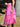Bohemian Gypsy Indian Cotton Jaipur Bandhej Sequined Tie-Dye Mid Length Skirt Pink
