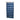 blue and white striped cotton curtain with fringes at the bottom, featuring  'Om Namah Sivay'