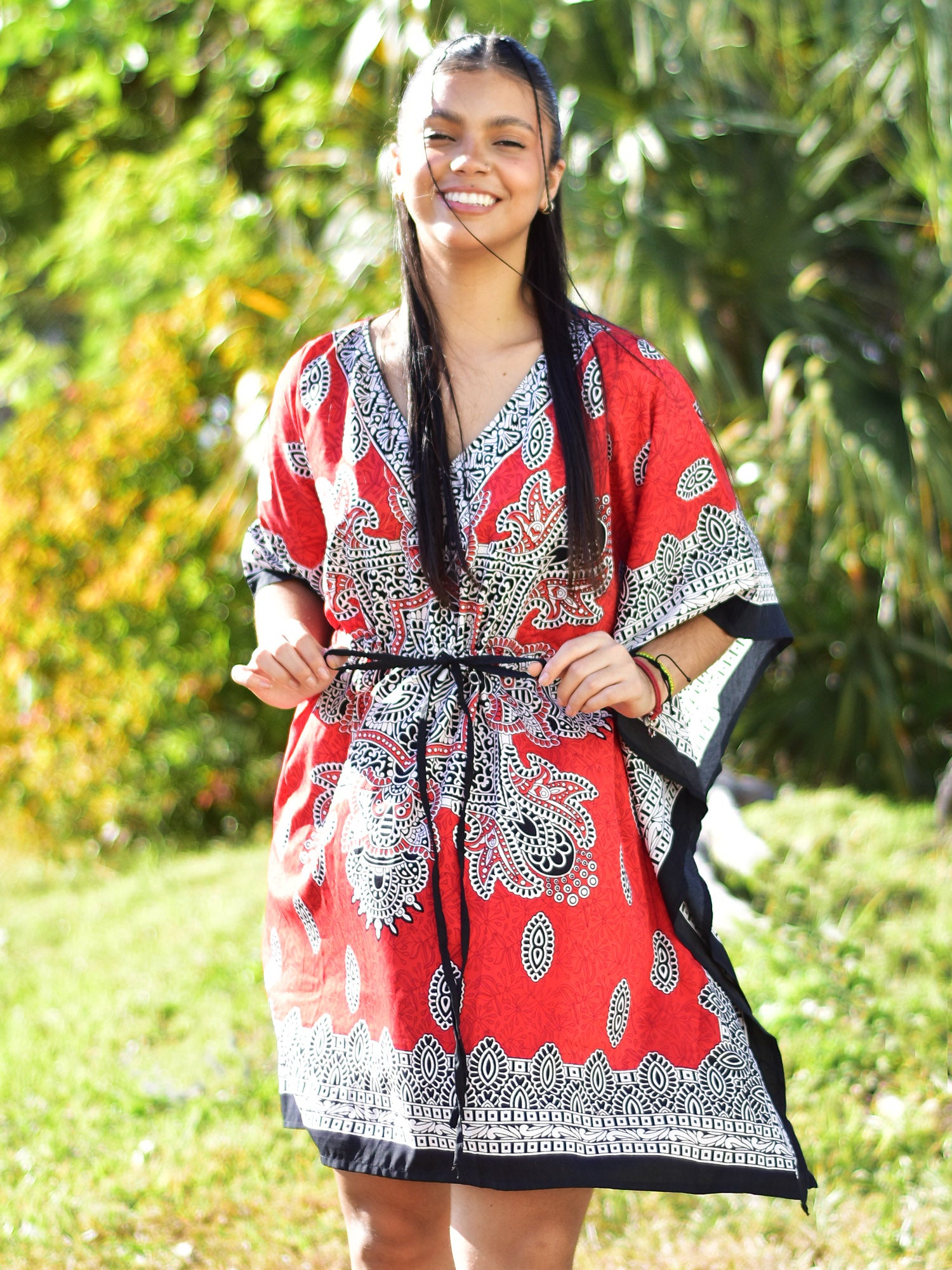 Missy Plus Size Bohemian Caftan Coverup Dress USA & Canada