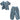 Plus Women's Traditional Hand Block Print African Dashiki mud cloth Cotton Top Pants Set