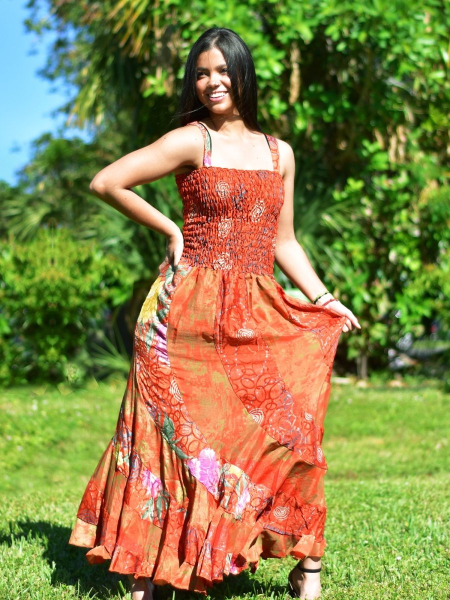 indian boho maxi dress Olive Green Floral Block Print Cotton Maxi Dress Indian Boho Long Dress