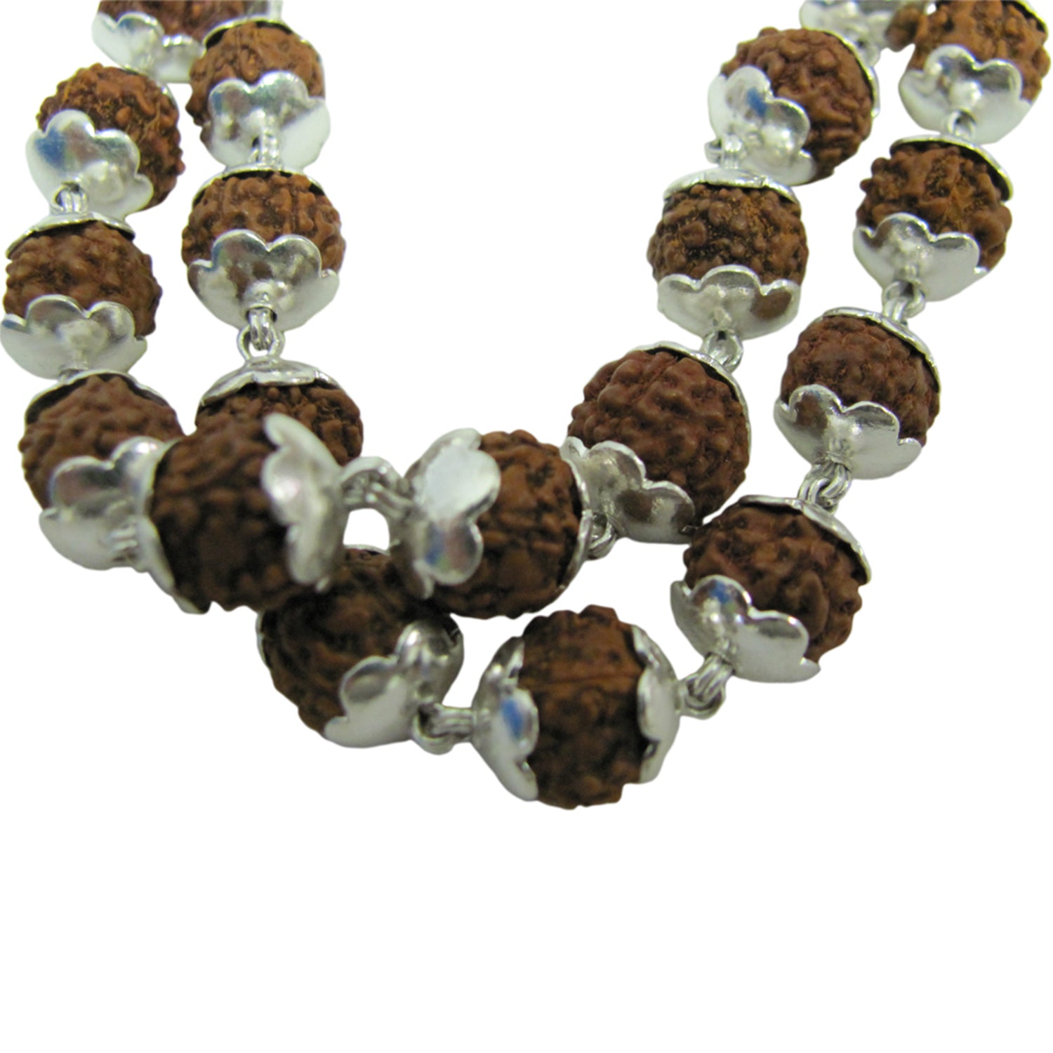 108 Rudraksha Mala for Meditation, Prayer Bead Necklace, from India