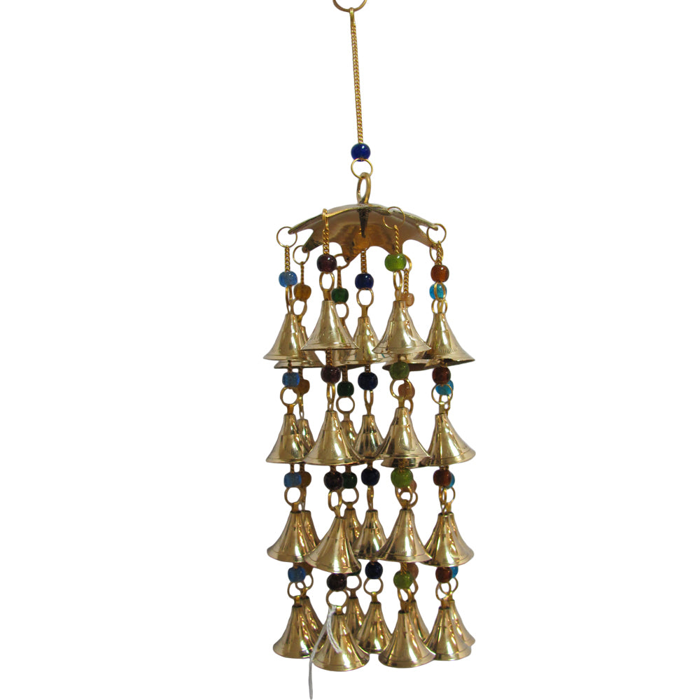 Beaded Brass Bell Yoga Zen Meditation Harmony Hanging Wind Chime - Ambali Fashion Wind Chimes 