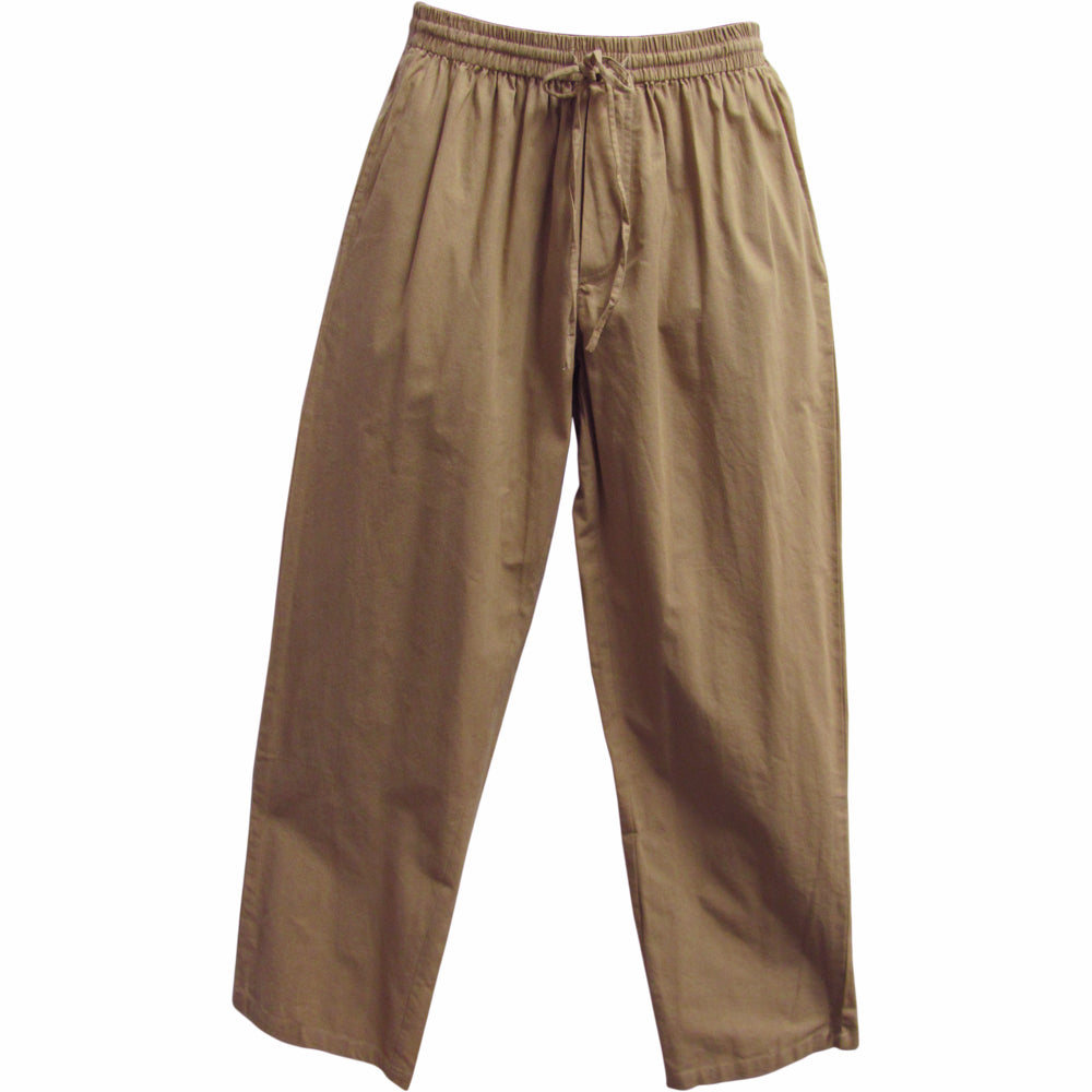 Men's Drawstring/Elastic Waist Yogi Yoga Indian Cotton Casual Long Pants - Ambali Fashion Men's Pants 