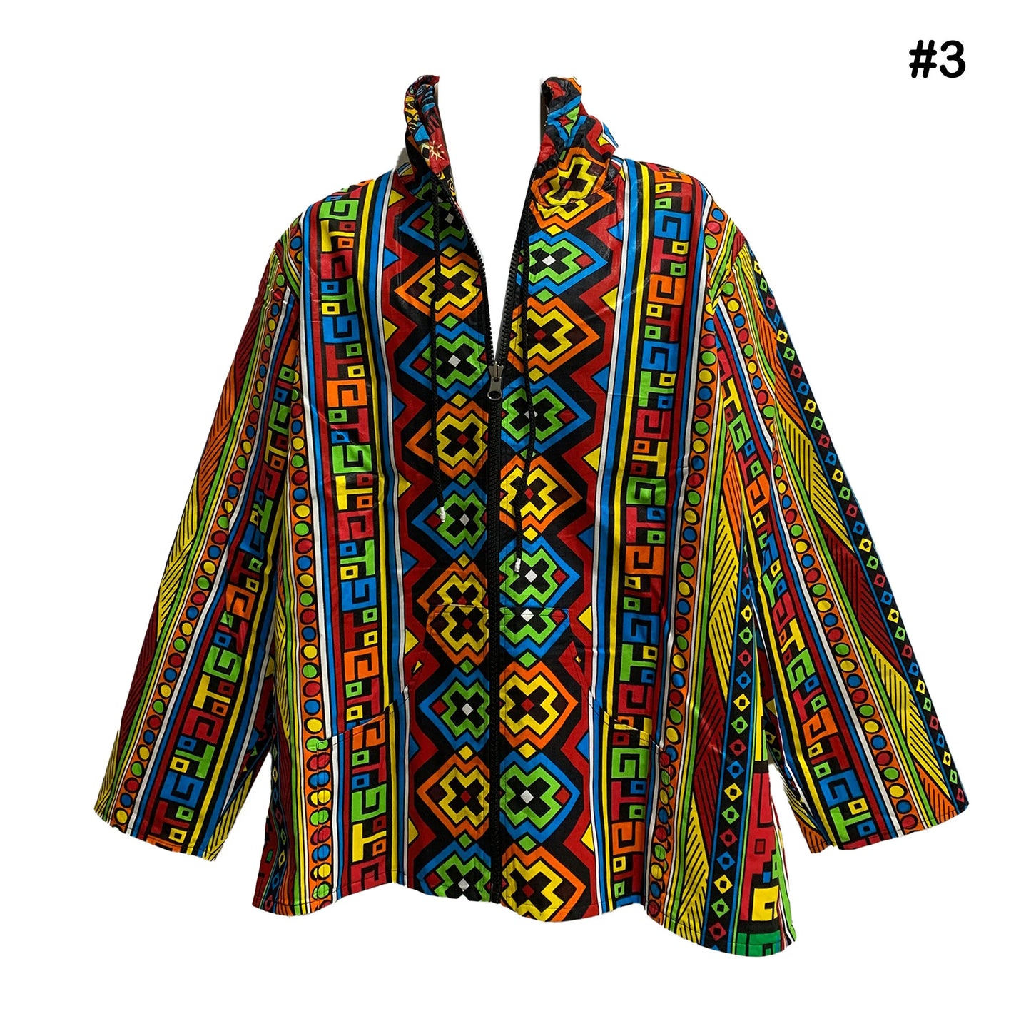 Bohemian Unisex African Ethnic Print Reversible Hoodie Jacket Mens Cotton Festival Womens Plus Size Jacket Shirt With Pockets