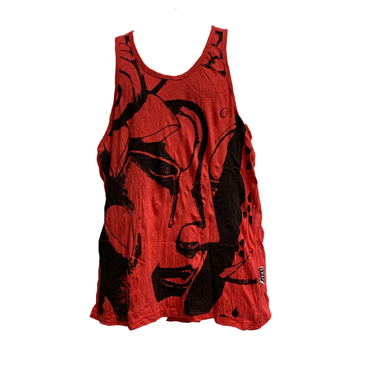SURE Men's Hippie Yoga Buddha Crinkled Cotton Sleeveless Tank Top T-Shirt #39