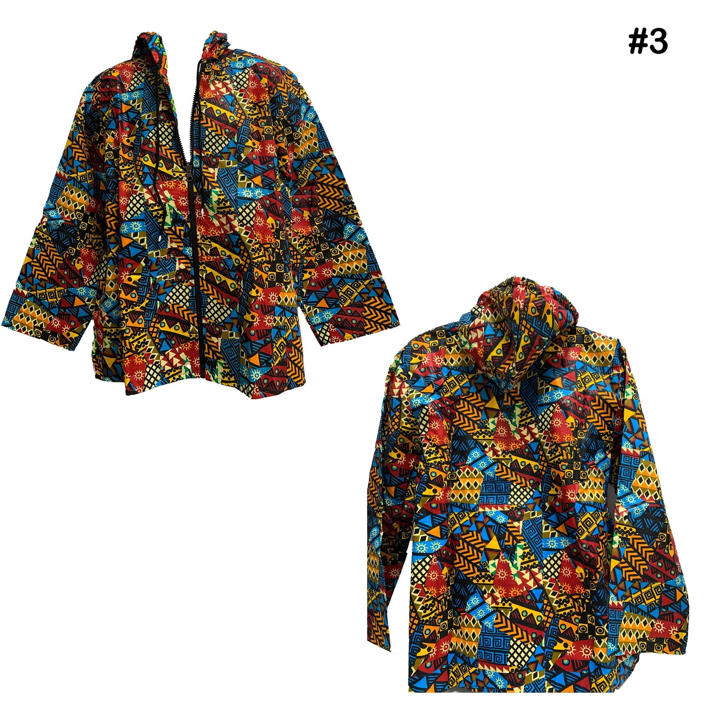 Bohemian Unisex African Ethnic Print Reversible Hoodie Jacket Mens Cotton Festival Womens Plus Size Jacket Shirt With Pockets