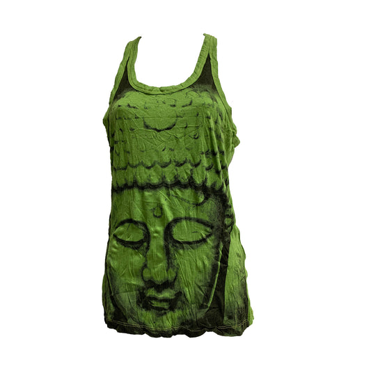 Sure Hippie Yoga Buddha Crinkled Cotton Tunic Tank Top Blouse #89