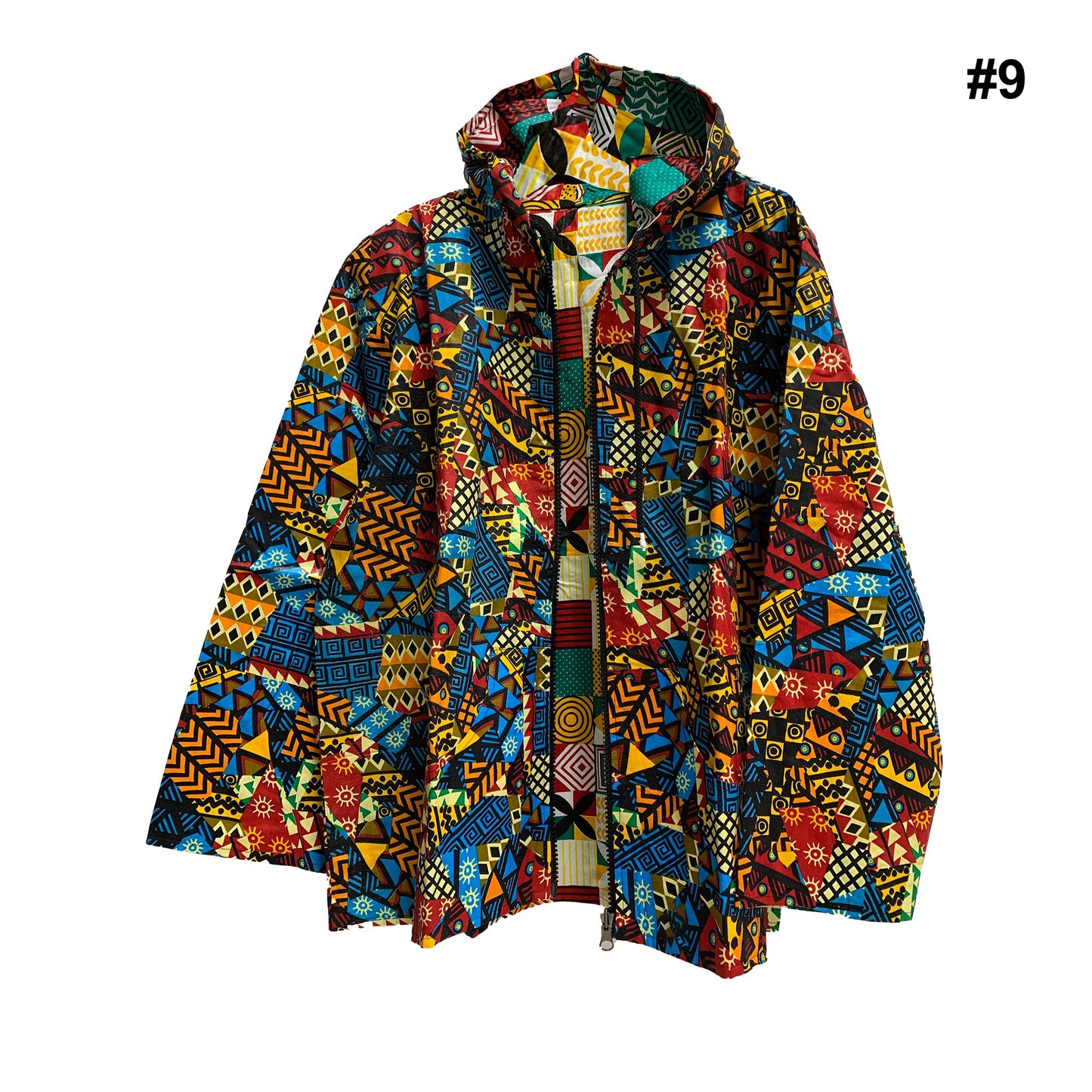 Bohemian Unisex African Ethnic Print Reversible Hoodie Jacket Mens Cotton Festival Womens Plus Size Jacket Shirt With Pockets