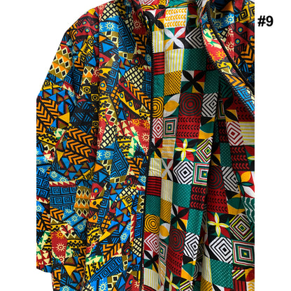 Bohemian Unisex African Ethnic Print Reversible Hoodie Jacket Mens Cotton Festival Womens Plus Size Jacket Shirt With Pockets