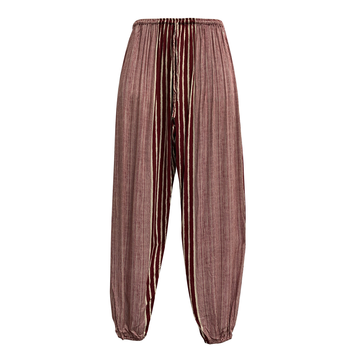 Men's Ethnic Print Boho Casual Unisex Yoga Lounge Striped Harem Pants Trousers with Pockets