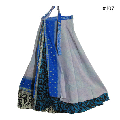 JK Indian Magic Bohemian Gypsy Silk Reversible Wrap-Around Long Skirt