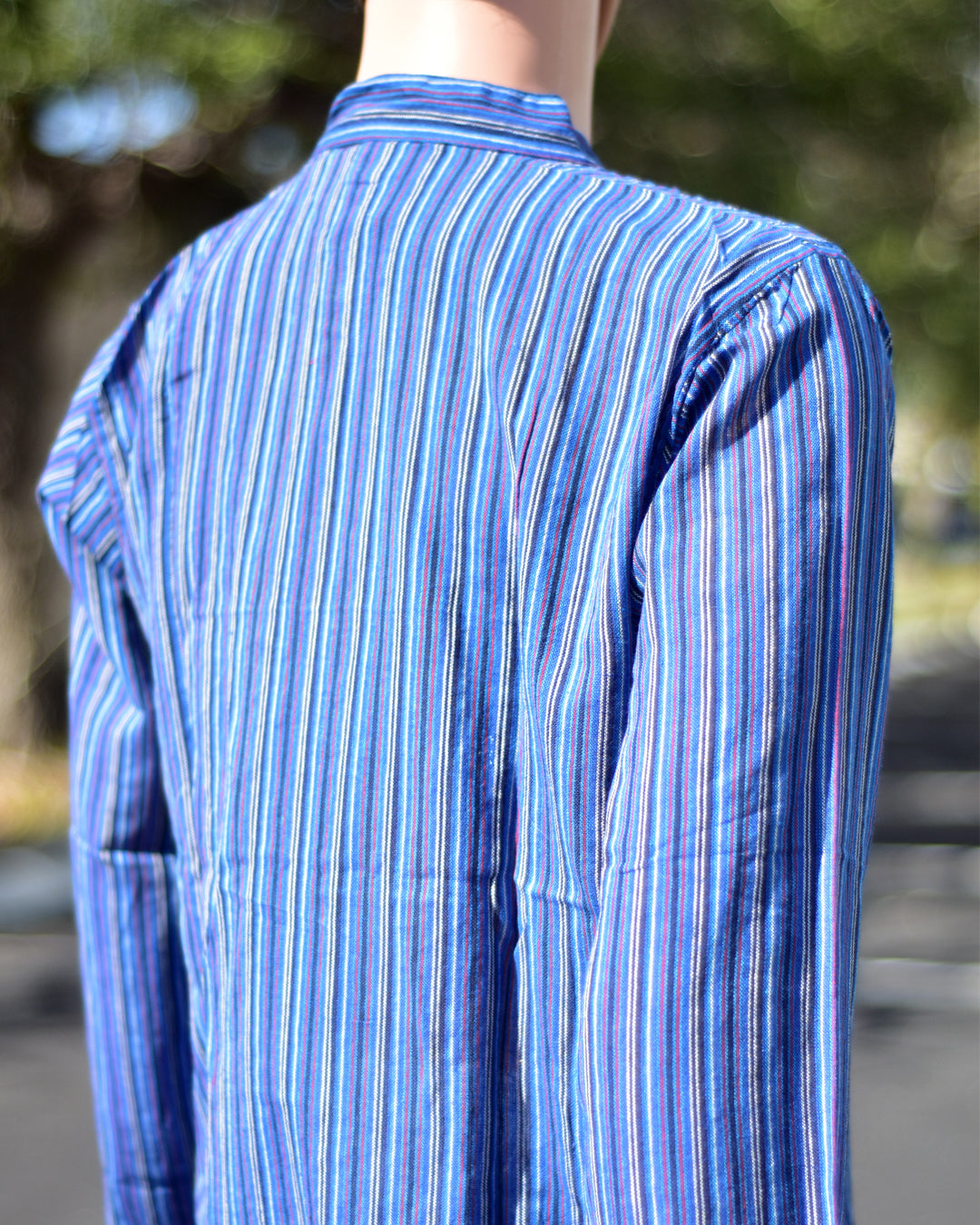 Men Indian Cotton Sixties Tunic Long Sleeve Bohemian Shirt