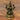 Vintage Recycled Brass Hindu Goddess Lakshmi Statue Goddess of Wealth and Beauty Home Altar Idol