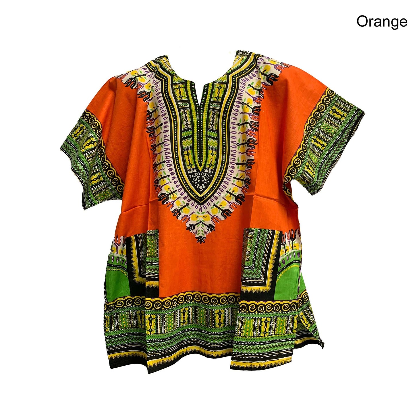 African Ethnic Traditional Unisex Cotton Dashiki Shirt With Two Pockets Mens Womens Cotton Festival Shirt Blouse