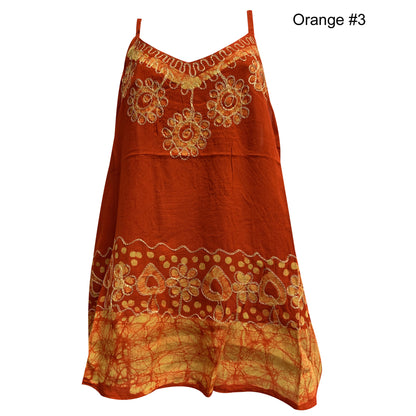 Women's Boho Batik Ethnic Printed Spaghetti Strap Cami Tank Top Blouse TARA