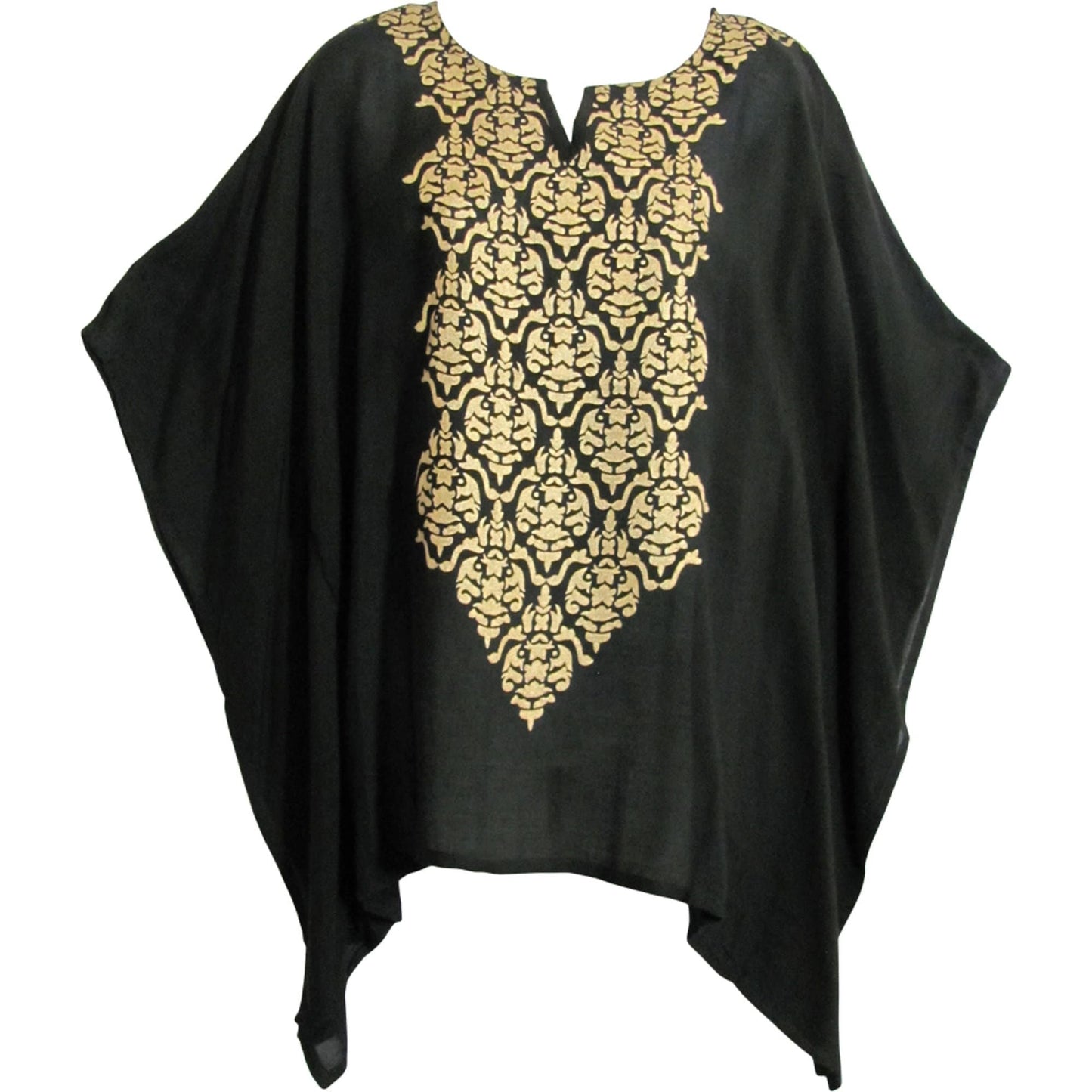 Women's Bohemian Shimmering Kimono Sleeve Caftan style Blouse Top JK ONE SIZE