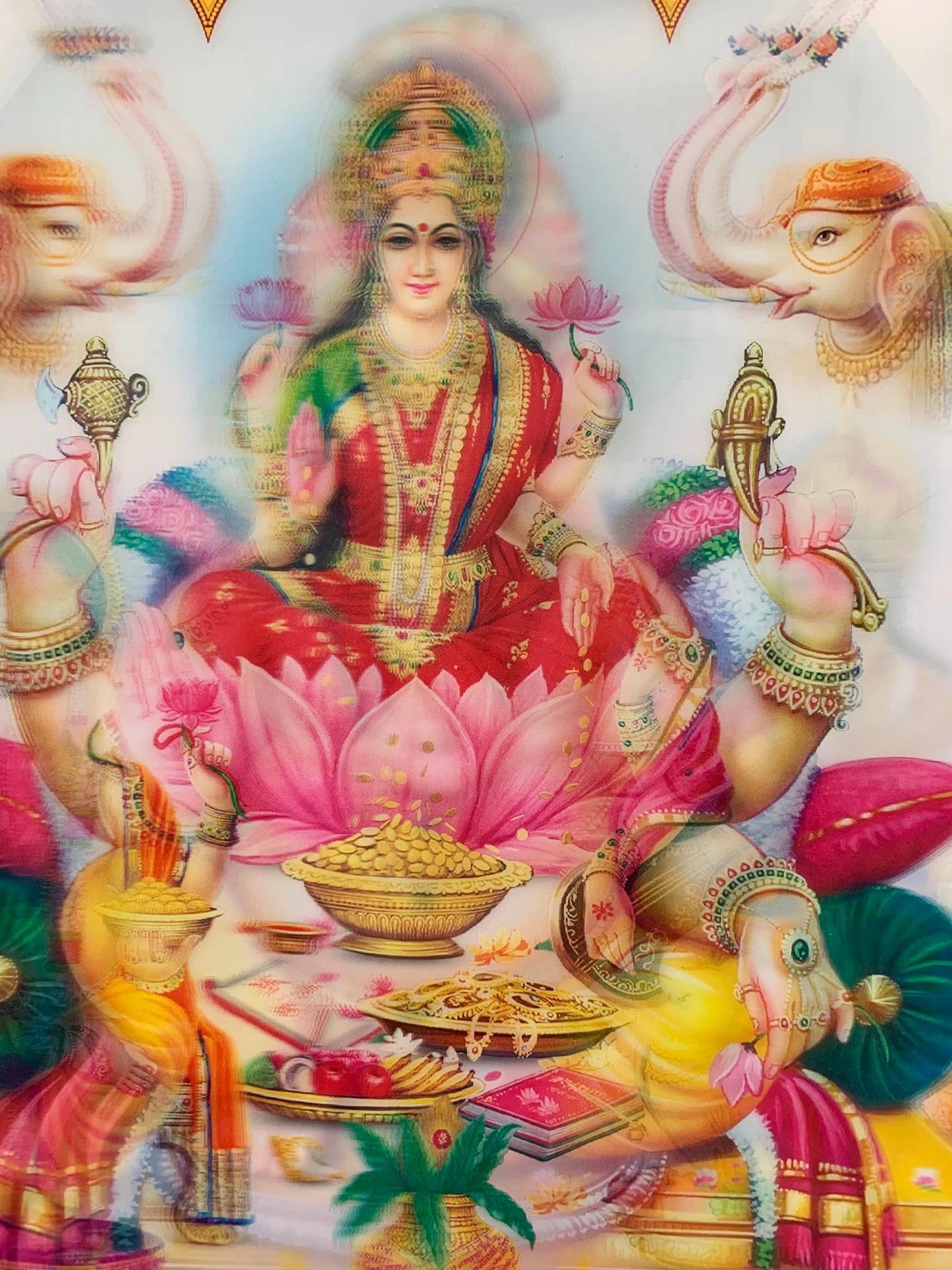 Rajasthan Cottage Ganesh Lakshmi Sarasvati 3D Poster