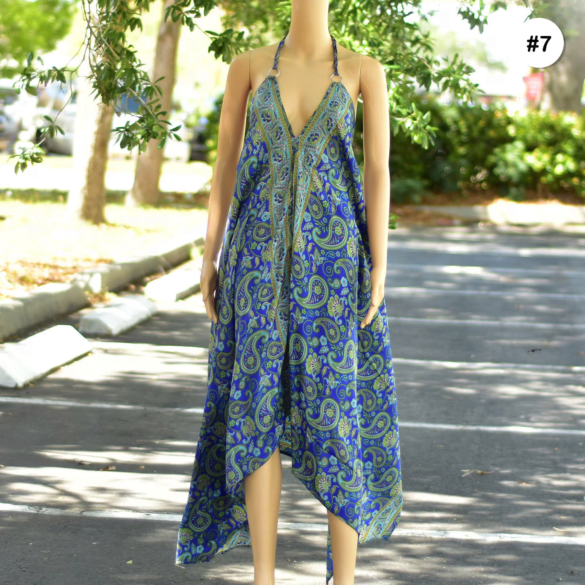 Paisley Maxi Dress for Women | Boho Silk Halter Neck Dress USA & Canada #7 Paisley Maxi Dress for Women | Boho Silk Halter Neck Dress USA & Canada #7