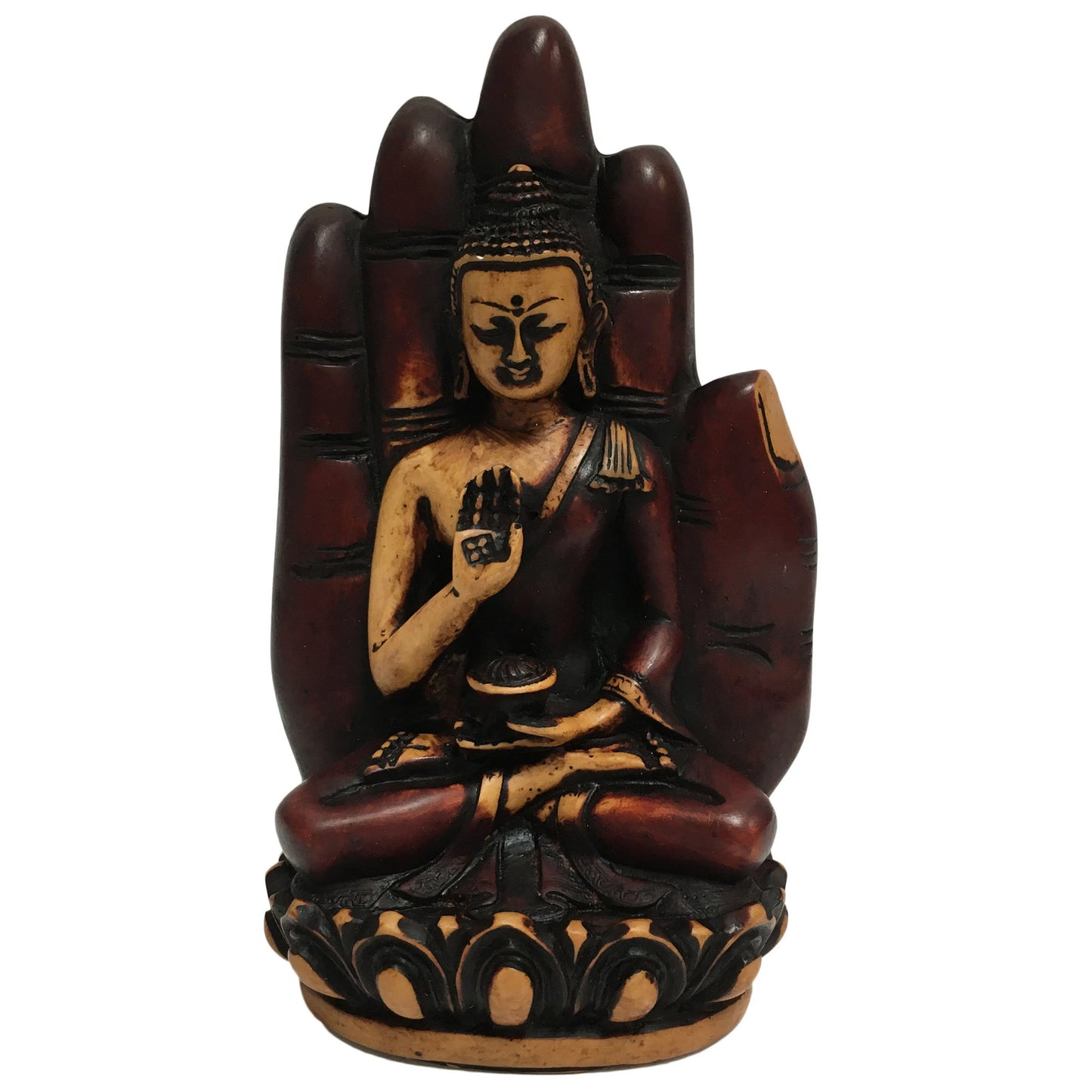 Handmade Meditating Dyana Mudra Healing Medicine Buddha Statue Figurine