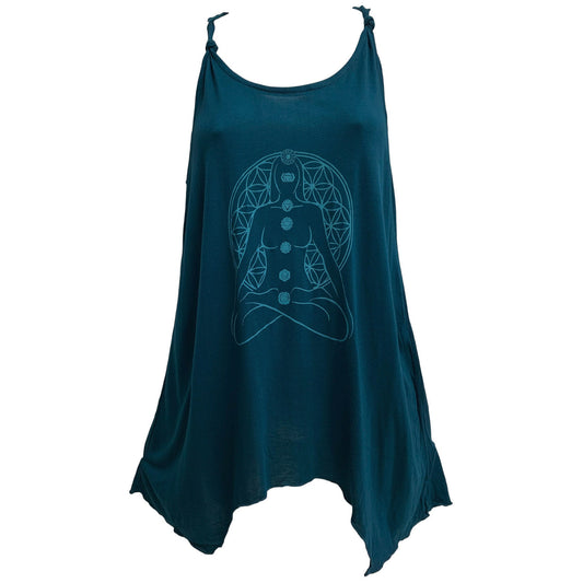 Yoga Seven Chakra T-Shirt Tank Top Boho Tunic Blouse