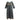 Women's Boho Bohemian Cotton Gray Floral Embroidered Long 3/4 Sleeve Maxi Dress