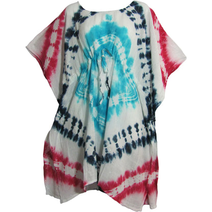 Missy Plus Indian Bohemian Gypsy Caftan/Kaftan Coverup Tunic Tie-Dye Lurex No2