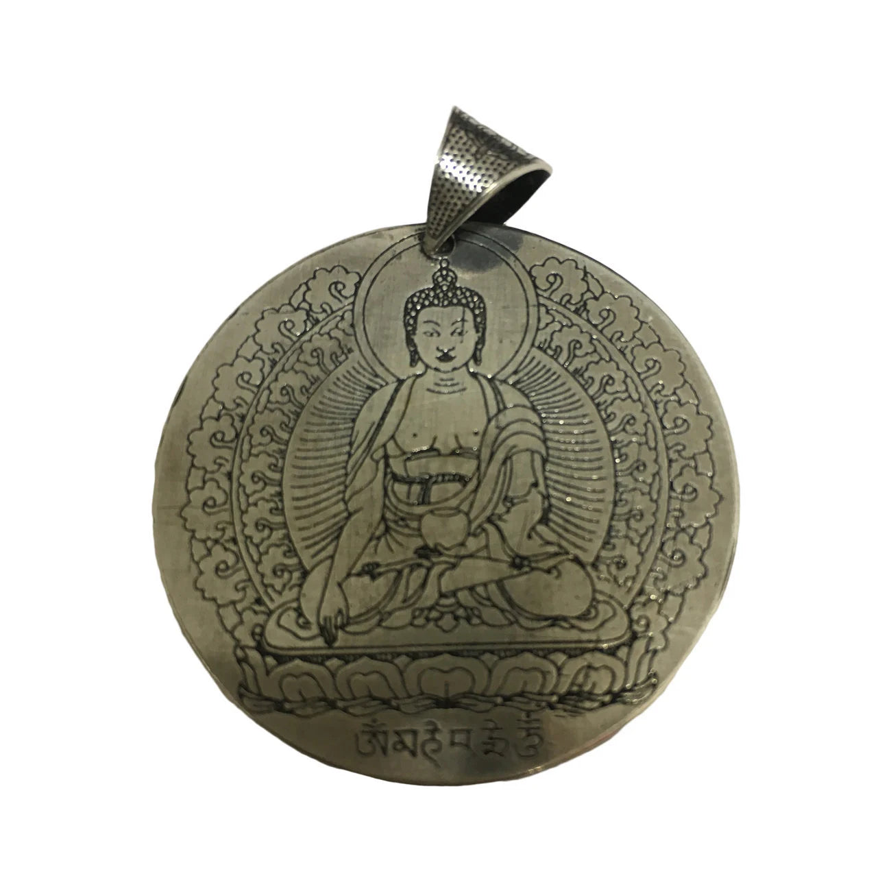 Tibetan Vitange Shakyamuni Buddha Dorje Sanskrit Medallion Pendant