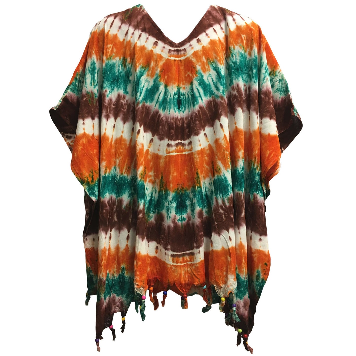 Women's Plus Size Tie-Dye Multicolor Loose Fit Unisex boho caftan Tunic blouse mens plus size casual shirt