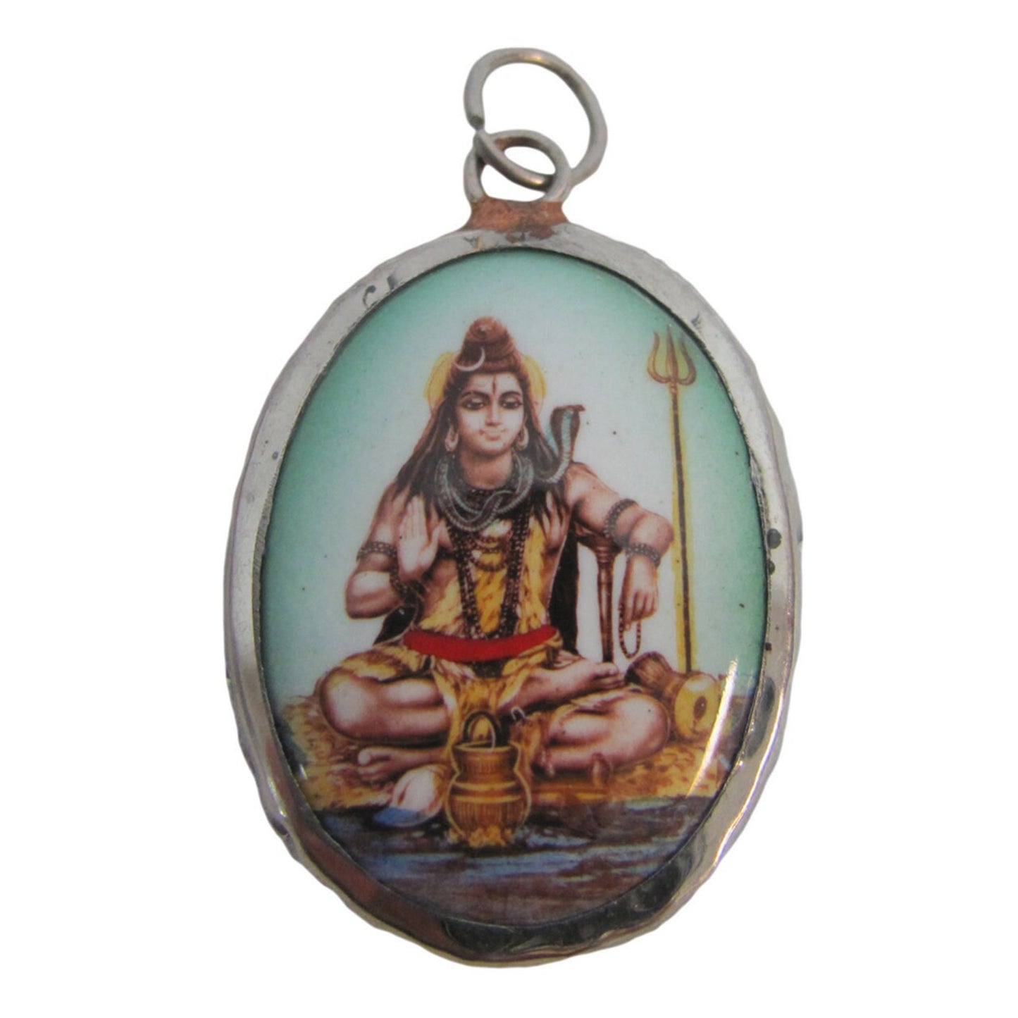 Shiva Third Eye Om Reversible Pendant w/ Gift Pouch