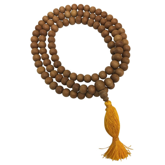 Tibetan Pure Sandalwood Bead Handmade 8mm Yoga Meditation Prayer Mala Necklace