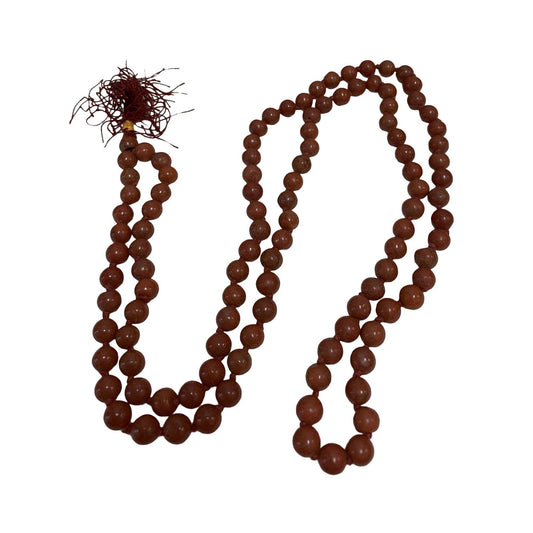 108 Bead Red Jasper Meditation Prayer Mala Bead Necklace