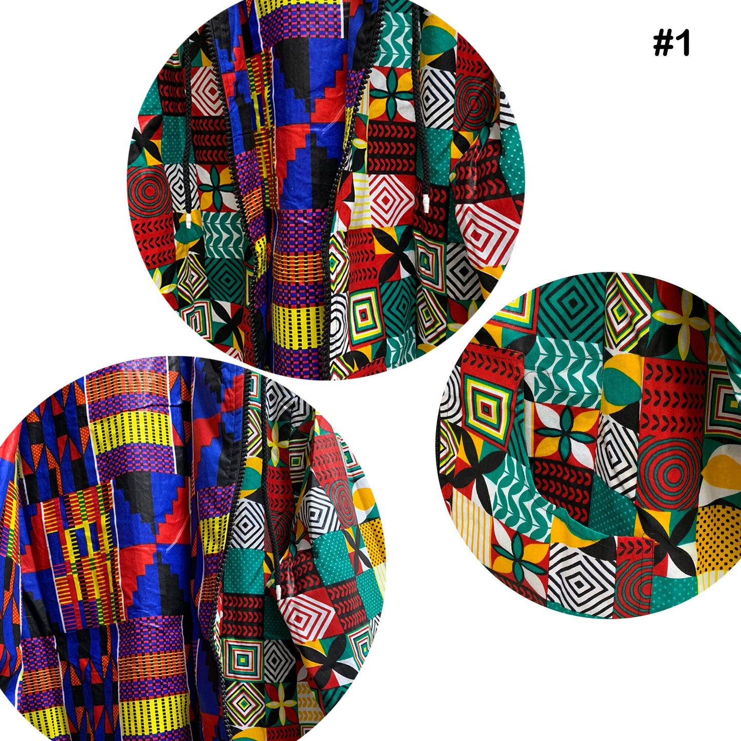 Bohemian Unisex African Ethnic Print Reversible Hoodie Jacket Mens Cotton Festival Womens Plus Size Jacket Shirt With Pockets