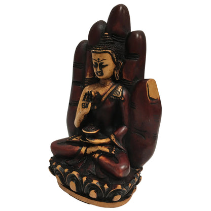 Handmade Meditating Dyana Mudra Healing Medicine Buddha Statue Figurine