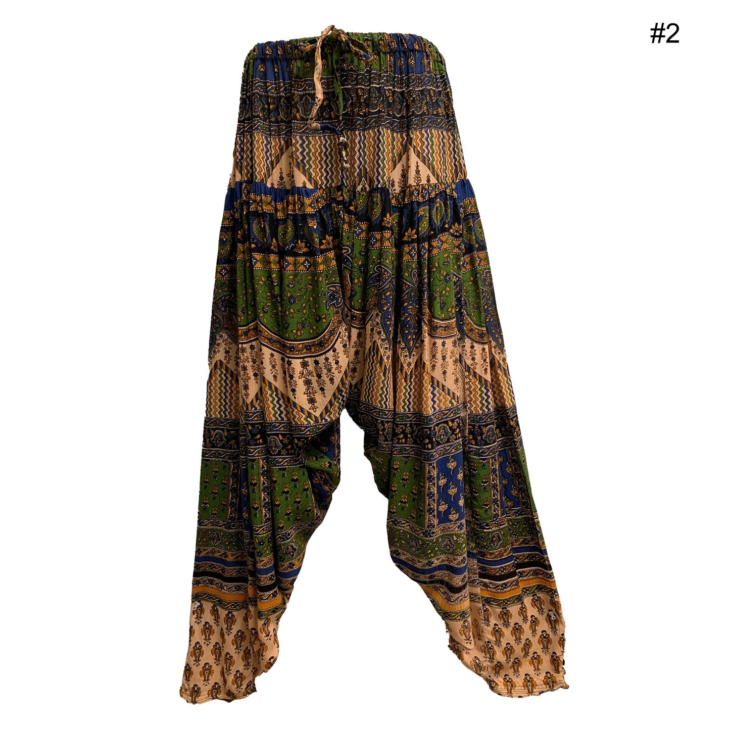 Boho Unisex Hippie Festival Yoga Ethnic Print Bagroo Harem Pants Womens Plus Size Loose Fit Pant