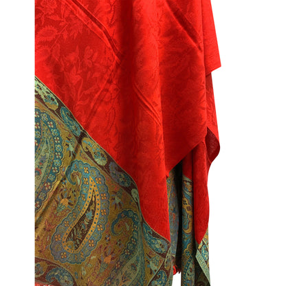 Kani Kashimiri Indian Ethnic Paisley Silk Pure Wool Pashmina Reversible Shawl Wrap Stole