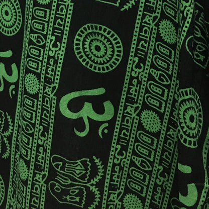 Men's Boho indian ethnic print Yoga Hippie Cotton Long Sleeve Shirt