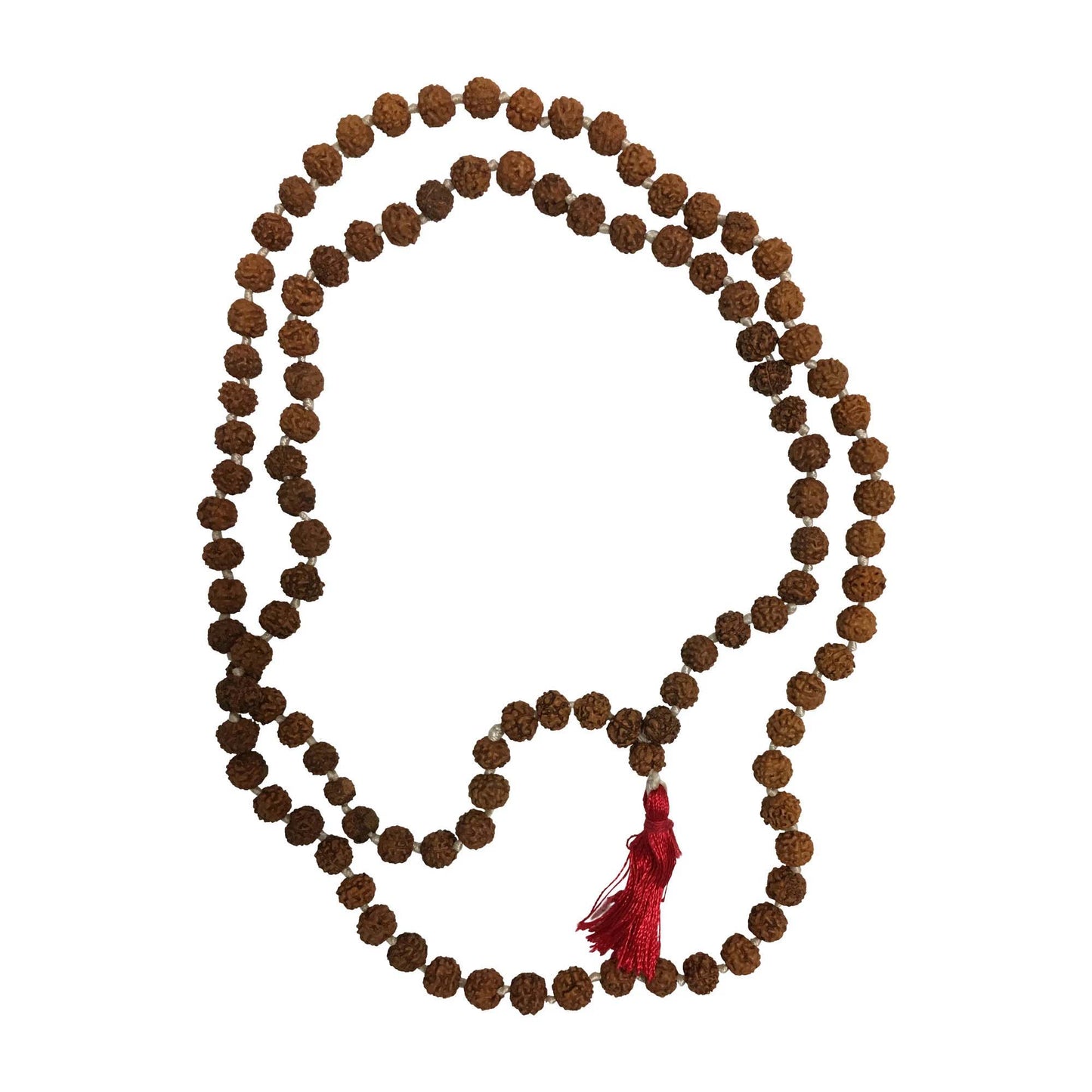 108ct Tibetan Rudraksha Meditation Japa Shiva Prayer Mala Bead Necklace (7mm)