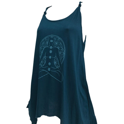 Yoga Seven Chakra T-Shirt Tank Top Boho Tunic Blouse