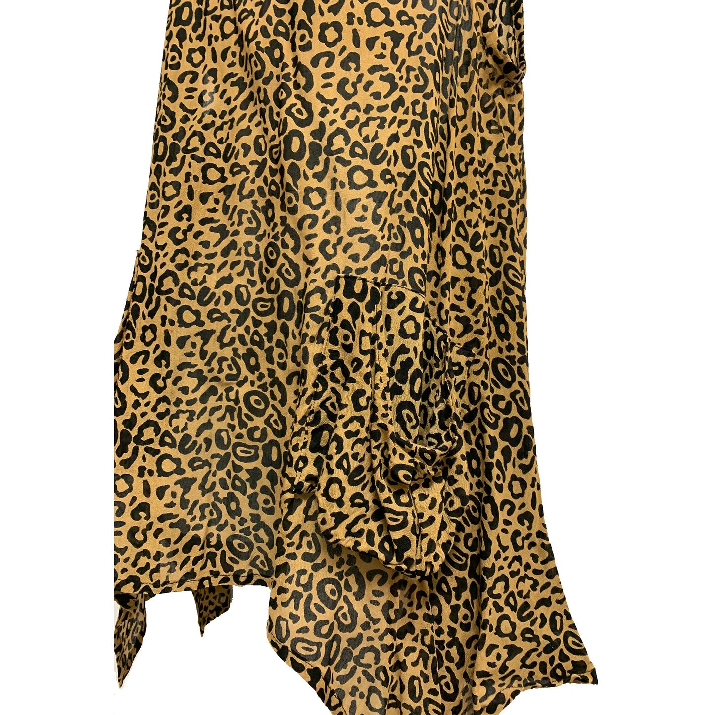 Women's Bohemian Leopard Print Sleeveless Tunic Cami Tank Boho Top