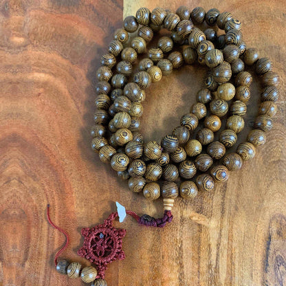 Handmade Buddha's Fingerprint Bodhi Seed Meditation Yoga 108 Beads Mala Prayer Beads