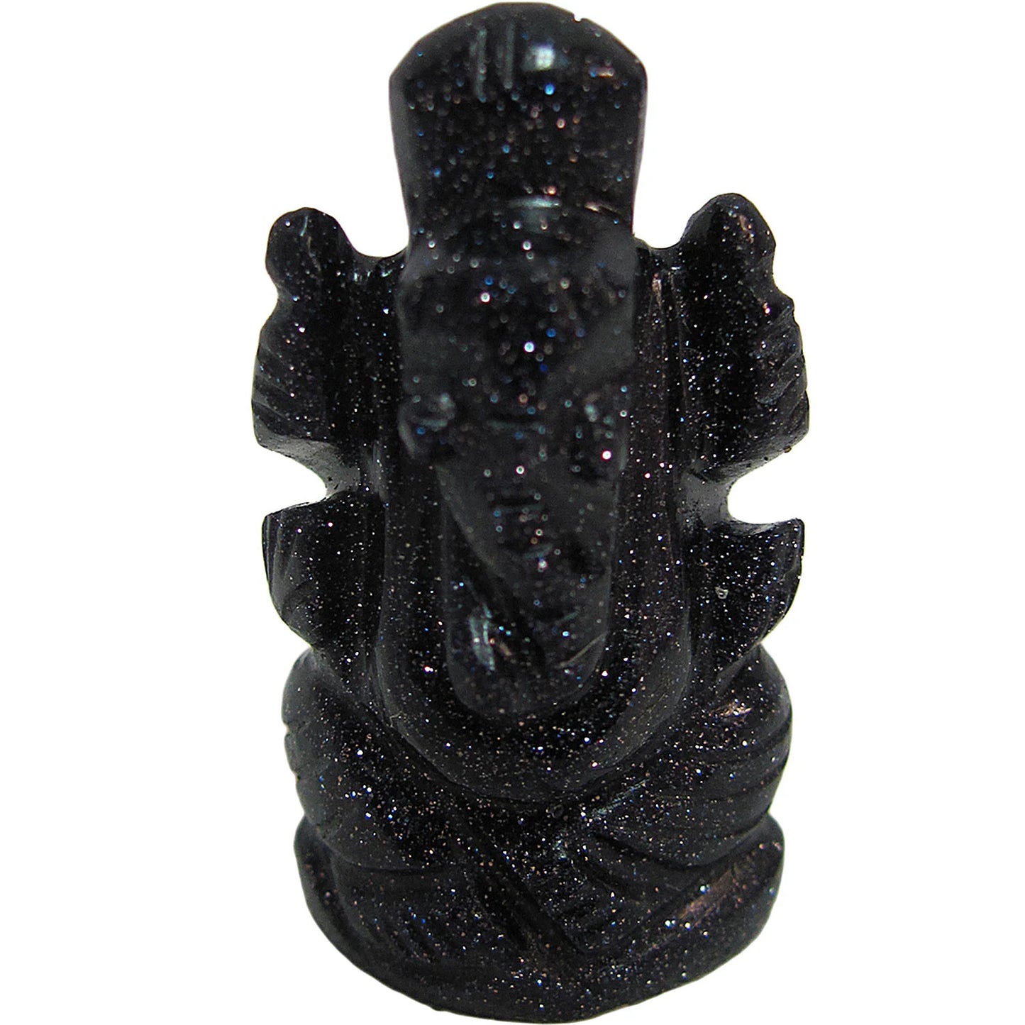 Ganesh Elephant Hindu God New Beginning Protection Remove Obstacle Blue Goldstone Ganesha