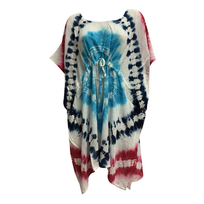 Missy Plus Indian Bohemian Gypsy Caftan/Kaftan Coverup Tunic Tie-Dye Lurex No2