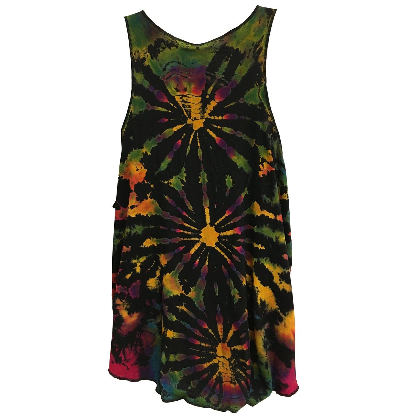 Boho Yoga Buddha Sleeveless Stretchable Spandex Yoga Tie-Dye Tank Top Cami Blouse