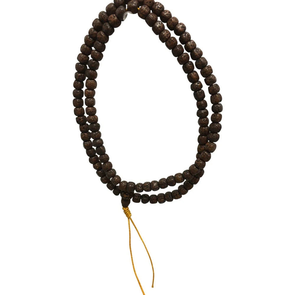 Tibetan Vintage 7mm Rudraksha Yoga Meditation Prayer Shiva Energy Mala Bead Necklace