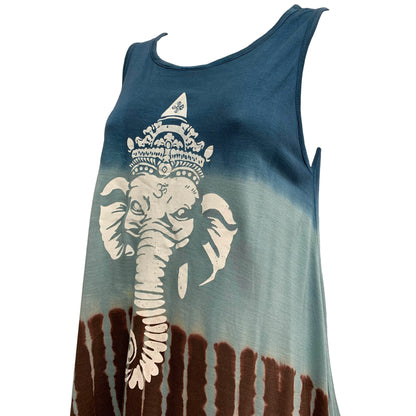 Ganesh Sleeveless Stretchable Spandex Tie-Dye T-Shirt Tank Top Cami