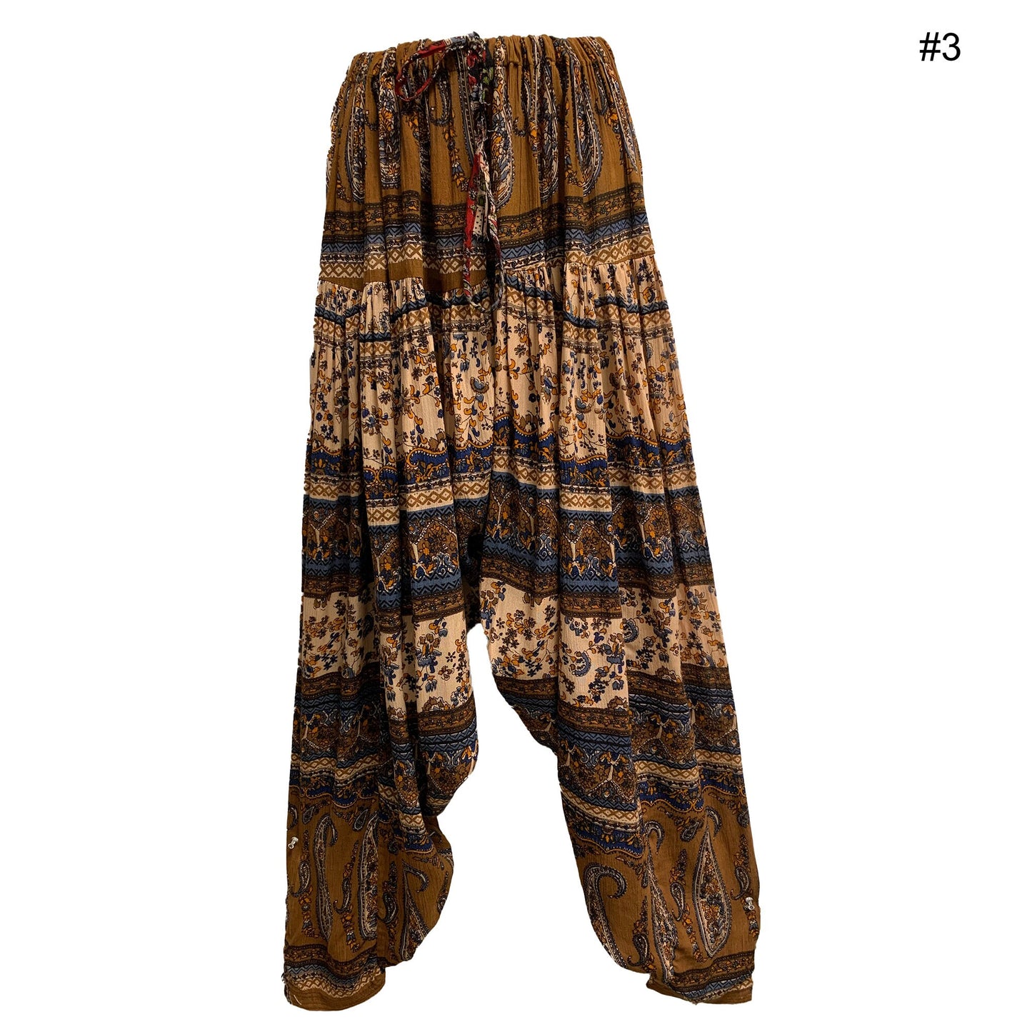 Boho Unisex Hippie Festival Yoga Ethnic Print Bagroo Harem Pants Womens Plus Size Loose Fit Pant