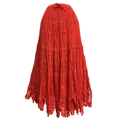 Missy Handwoven Indian Cotton Long Boho Crochet Skirt