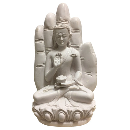 Handmade Meditating Dyana Mudra Healing Medicine Buddha Statue Figurine