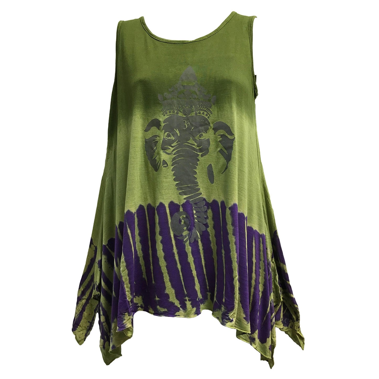 Ganesh Sleeveless Stretchable Spandex Tie-Dye T-Shirt Tank Top Cami